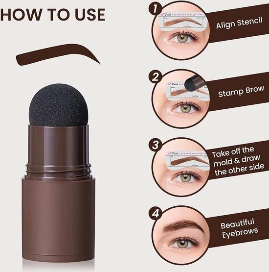 EverToys Wenkbrauw Stempel - Plus Poeder - Eye Brow Stamp - Kit - Trimmer - Potlood - Lash Lift - Stick - Potlood - Set - Bruin 5 EverToys Wenkbrauw Stempel - Plus Poeder - Eye Brow Stamp - Kit - Trimmer - Potlood - Lash Lift - Stick - Potlood - Set - Bruin - Afbeelding 3