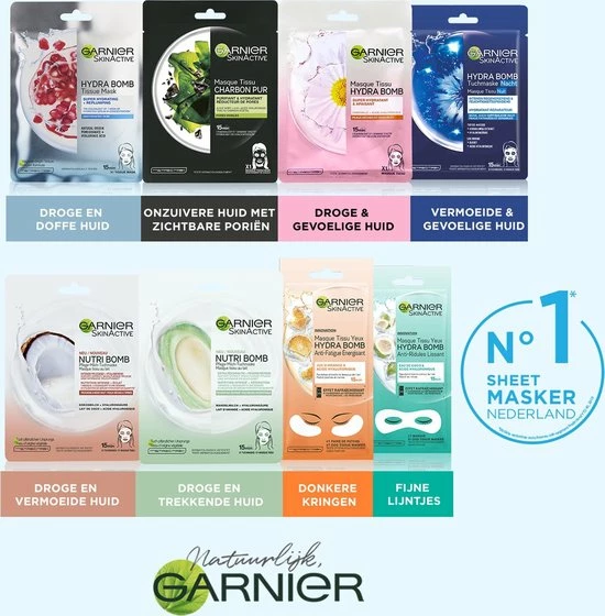 Garnier SkinActive Tissue Gezichtsmasker Hydraterend & Kalmerend 10 Garnier SkinActive Tissue Gezichtsmasker Hydraterend & Kalmerend - Afbeelding 8