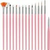 Merkloos Nail Art Penselen Set 15 Delig Roze - Gel / Acryl Penselen Nail Brush 2 Merkloos Nail Art Penselen Set 15 Delig Roze - Gel / Acryl Penselen Nail Brush -Chanel Shop 550x561 5