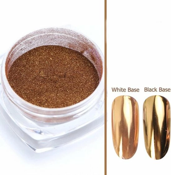 Merkloos Glitter Poeder Nail Art Set - 8 Stuks - Goud / Chroom / Brons - Nagel Decoratie Strass 5 Merkloos Glitter Poeder Nail Art Set - 8 Stuks - Goud / Chroom / Brons - Nagel Decoratie Strass - Afbeelding 3