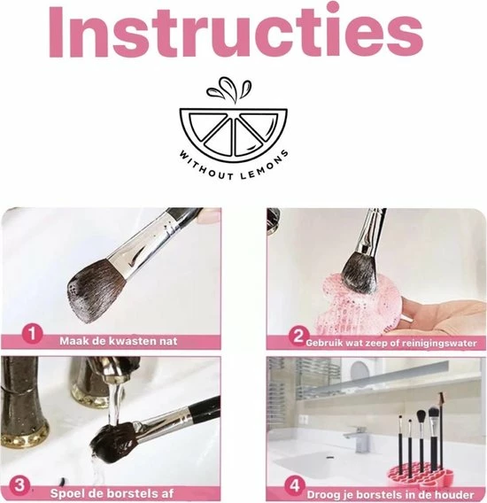 Without Lemons Mint Groen Make-up Cleaning Mat Houder | Make-up Kwasten Reiniger Houder | Make-up Houder |Kwastenreiniger |Cleaner Mat |Reinigen |Musthave |Vrouwen |Cadeau | Make-up |Beauty |makeup Borstel Reinigen |Holder 6 Without Lemons Mint Groen Make-up Cleaning Mat Houder | Make-up Kwasten Reiniger Houder | Make-up Houder |Kwastenreiniger |Cleaner Mat |Reinigen |Musthave |Vrouwen |Cadeau | Make-up |Beauty |makeup Borstel Reinigen |Holder - Afbeelding 4