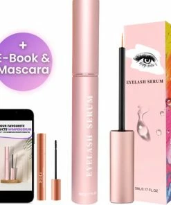 Merkloos Wimper Serum - Lash Serum - Wimper Lifting - Wimper Groei Serum - Langere En Vollere Wimpers - Longer Lashes - Gratis Mascara En E-book - 5ml