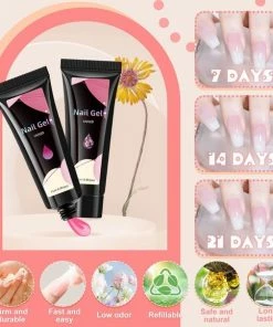 GLAMADOR Nepnagels - Polygel Set - 8 Kleuren - Nagels Set - Polygel Starter Set - Nagelverlenging Gel Kit - Voor Beginners - Voor DIY Salon Art Nagels -Chanel Shop 550x579 1