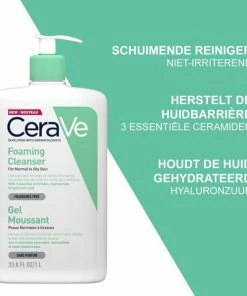 CeraVe - Foaming Cleanser - Reinigingsgel - Normale Tot Vette Huid - 1000 Ml 18 CeraVe - Foaming Cleanser - Reinigingsgel - Normale Tot Vette Huid - 1000 Ml -Chanel Shop 550x598 1