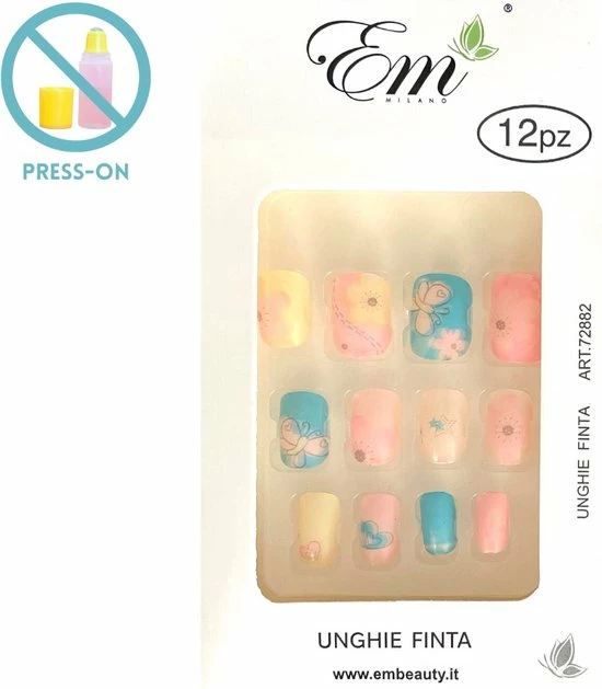 Sabrina Rudnik Plaknagels | 12 Nagels | Kinderen | Geen Lijm Nodig | Butterfly 4 Sabrina Rudnik Plaknagels | 12 Nagels | Kinderen | Geen Lijm Nodig | Butterfly - Afbeelding 2