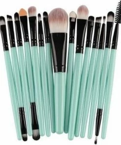 15-delige Make-up Kwasten/Brush Set | Groen | Fashion Favorite