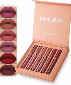 Handaiyan Liquid Lipsticks Set A - Set Van 6 - Matte Lippenstift - Waterproof - Make Up Set - Geschenkset - Giftset