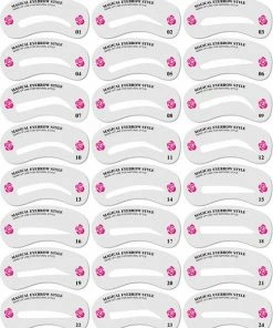 Merkloos Wenkbrauw Stencil / Wenkbrauw Sjabloon Voor Wenkbrauw Stempel - 24 Verschillende Sjablonen - Wenkbrauw Poeder En Wenkbrauwverf - Brow Stamp - Wenkbrauw Vormen - Make Up Set - Make Up Kwasten Set - Cadeau Voor Haar - Wenkbrauwsjablonen -Chanel Shop 550x676 2