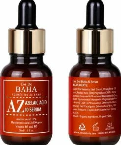 Cos De BAHA Azelaic Acid 10% Serum 30ml With Niacinamide - Acne Scar Removal + Redness Relief Face - Korean Beauty Skincare 2022 Bestseller - Azelaine - Pigmentatie Vlekjes - Promotes Wound Healing - Skincare Rituals -Chanel Shop 550x679