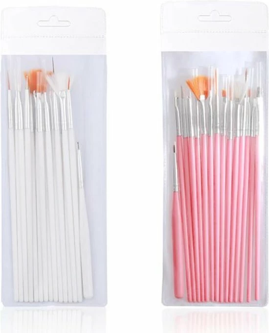 Merkloos Nail Art Penselen Set 15 Delig Roze - Gel / Acryl Penselen Nail Brush 4 Merkloos Nail Art Penselen Set 15 Delig Roze - Gel / Acryl Penselen Nail Brush - Afbeelding 2