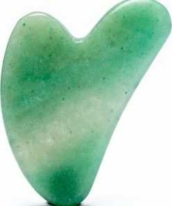 Ruben Robijn Gua Sha Massage Steen - Groene Aventurijn (edelsteen) - Inclusief Opbergdoosje