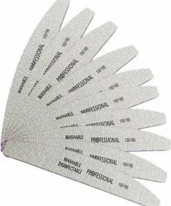 Merkloos Vijlen - Half Moon - 30 Stuks - Half Moon - Professional - Acryl- Gel -Polygel Gel Nagllak Nagels - Vijlen - 100/180- Grit