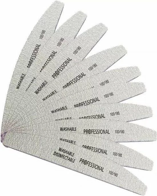 Merkloos Vijlen - Half Moon - 30 Stuks - Half Moon - Professional - Acryl- Gel -Polygel Gel Nagllak Nagels - Vijlen - 100/180- Grit 3 Merkloos Vijlen - Half Moon - 30 Stuks - Half Moon - Professional - Acryl- Gel -Polygel Gel Nagllak Nagels - Vijlen - 100/180- Grit