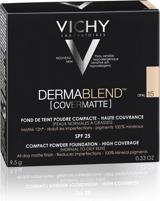 Vichy Dermablend Covermatte Gezichtspoeder 15 - 9,5G - Hoge Dekking 4 Vichy Dermablend Covermatte Gezichtspoeder 15 - 9,5G - Hoge Dekking - Afbeelding 2