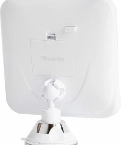 Sworks Vergroot Make Up En Scheer Spiegel Met LED Verlichting Vierkant - 10x Vegroting En Natuurlijk Licht Voor Cosmetica/Scheren/Epileren - 360 Graden Verstelbare Zuignap En Wandbevestiging -Chanel Shop 550x697