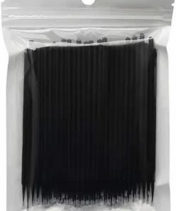 ByKilic Beauty & Essentials Wegwerp Microbrushes - Zwart - Wimpers Uitbreiding - Individuele Lash Verwijderen - Wattenstaafje - Micro Borstel Voor Wimper Extensions Tool- Microbrush - 100 Stuks Zwart
