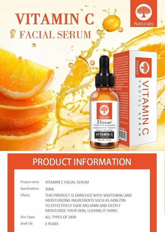 IBHW Lifestyle Vitamine C Gezicht Serum | Hyaluronzuur |Pigmentvlekken | Acne | Puisten | Huid | Egaal | Stralend | Vitamine C |Vitamine E|Man| Pigment| Huidverjongend | Huidverjonging | Collageen | ISO Certificaat | UV Schade | Rosacea 5 IBHW Lifestyle Vitamine C Gezicht Serum | Hyaluronzuur |Pigmentvlekken | Acne | Puisten | Huid | Egaal | Stralend | Vitamine C |Vitamine E|Man| Pigment| Huidverjongend | Huidverjonging | Collageen | ISO Certificaat | UV Schade | Rosacea - Afbeelding 3