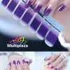 Nail Wraps "Multiplaza" Paars/Wit/Zilver - Nagel Patch - Nagellakstickers - Nagel Strips - Siernaden - Nagel Stickers -Chanel Shop 550x801